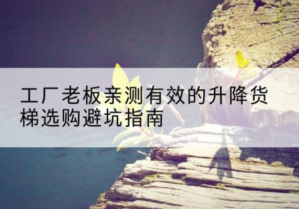 孙吴升降货梯怎么选-工厂老板亲测有效的升降货梯选购避坑指南